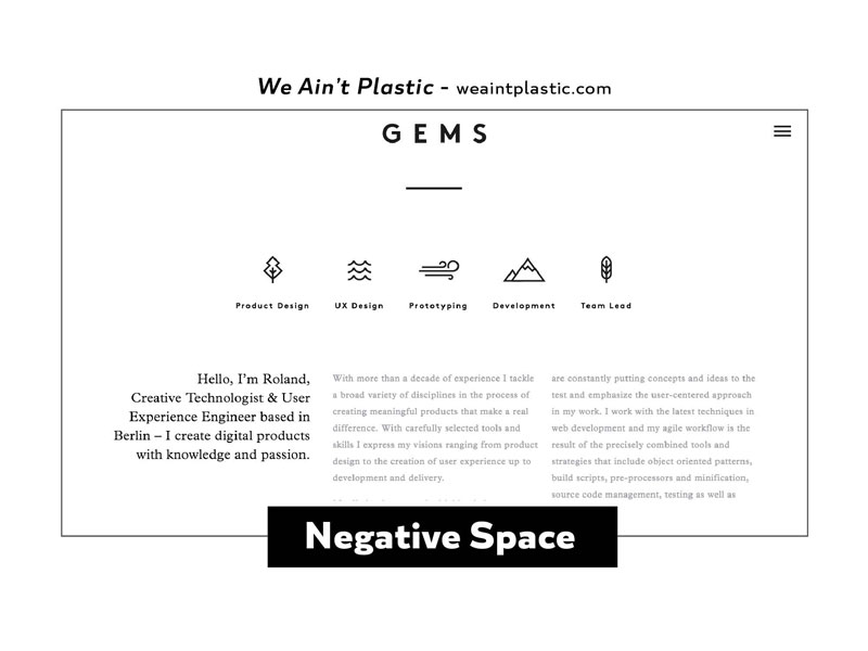 Ten Web Design Trends Worth Keeping or Ditching image 2016 Design Trends - Negative Space 2