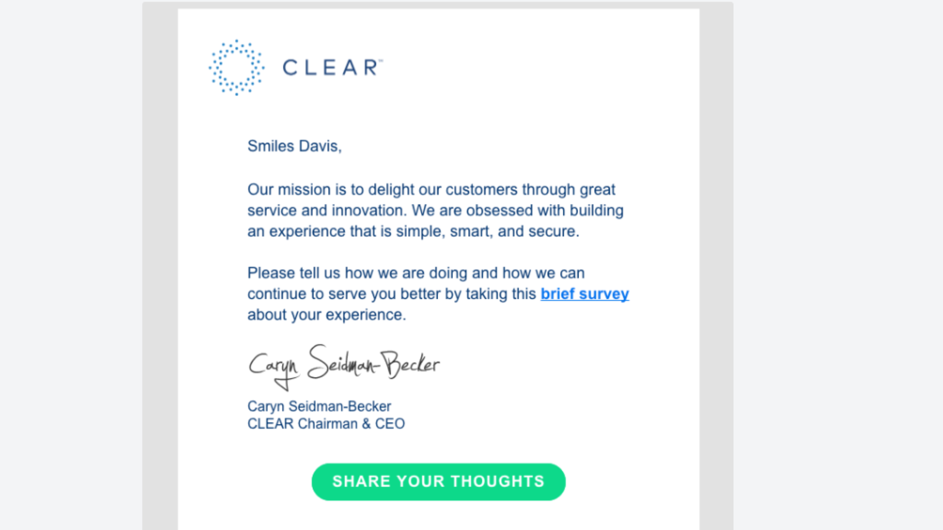 Use Marketing Analytics to Your Strategy image Clear customer survey email
