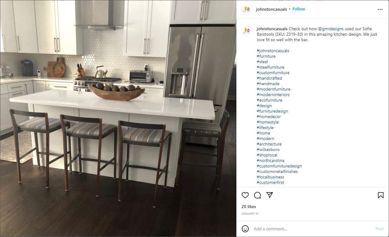 Local Social Media Marketing for Asheville Firms image johnston casuals